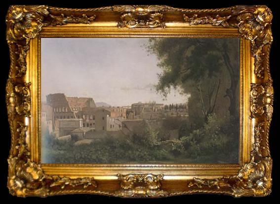 framed  Jean Baptiste Camille  Corot Le Colisee Vue prise des Jardins Farnese (mk11), ta009-2